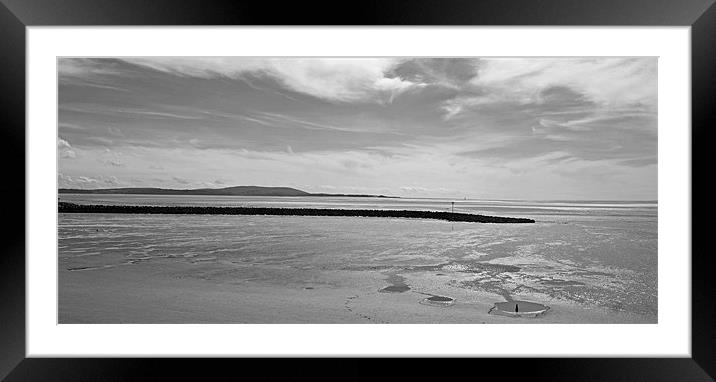 Gower View in Mono Framed Mounted Print by Donna Collett