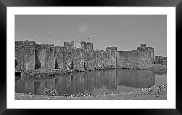Caerphilly Castle Framed Mounted Print by Donna Collett