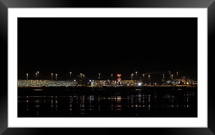 Southampton Lights Framed Mounted Print by Donna Collett