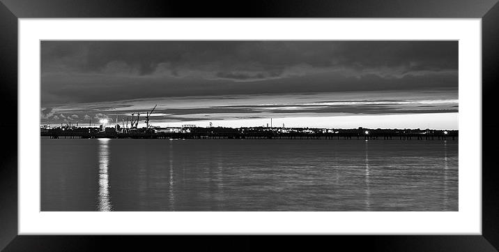 Cranes of Fawley Framed Mounted Print by Donna Collett