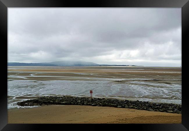 Mist on The Gower Framed Print by Donna Collett