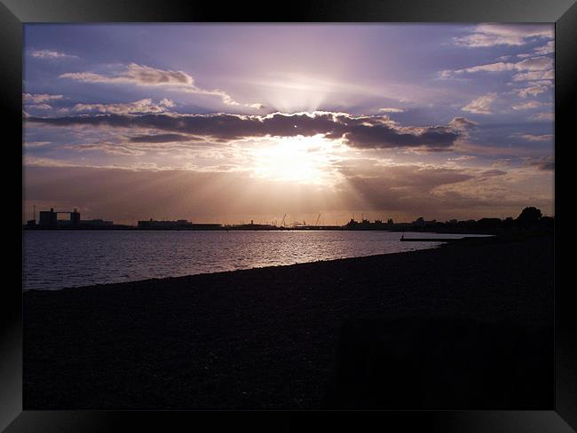 Sunset Framed Print by Donna Collett