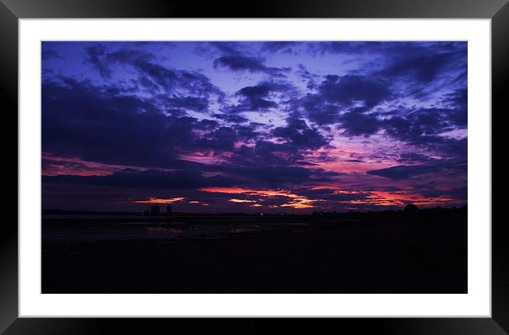 sunset - weston shore Framed Mounted Print by Donna Collett