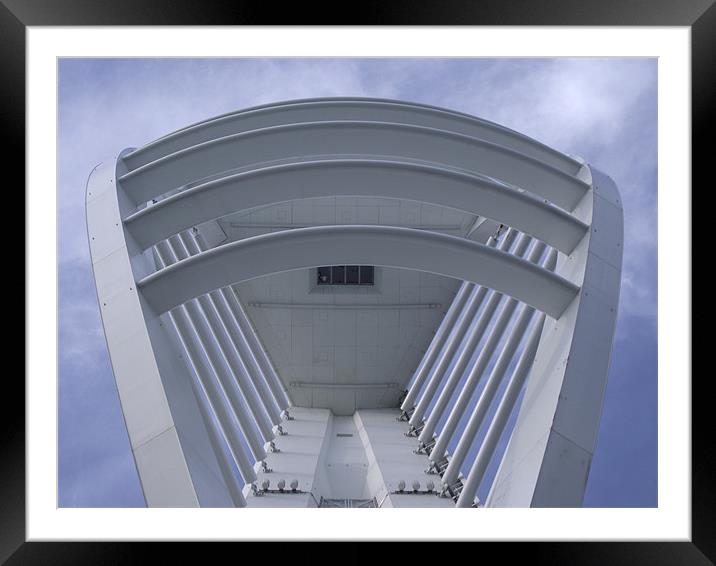 Spinnaker tower - close upshot Framed Mounted Print by Donna Collett