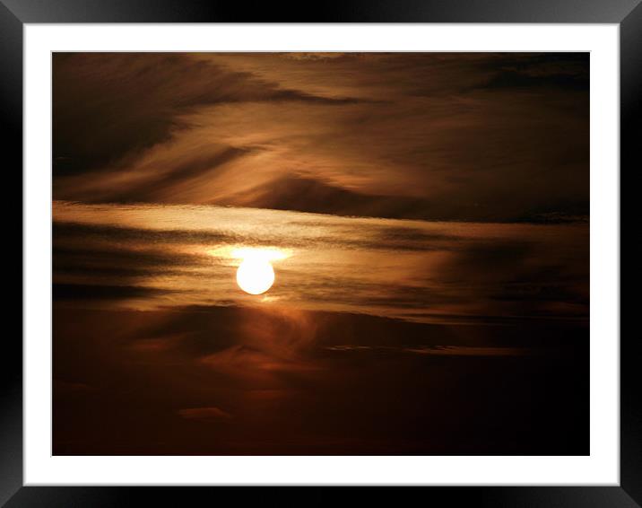 Sunset - Bronze Framed Mounted Print by Donna Collett