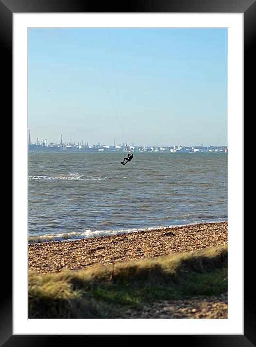 Kite Surfer Framed Mounted Print by Donna Collett