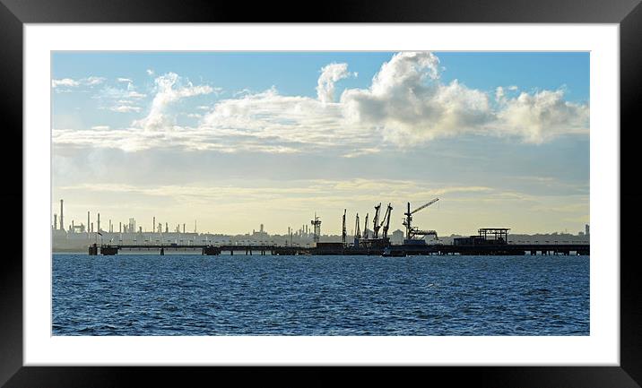 Hamble Jetty Framed Mounted Print by Donna Collett