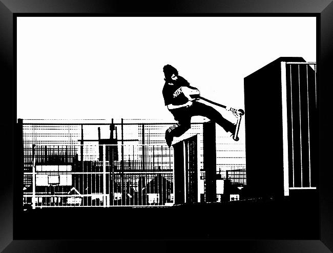 Stunt Print Framed Print by Donna Collett