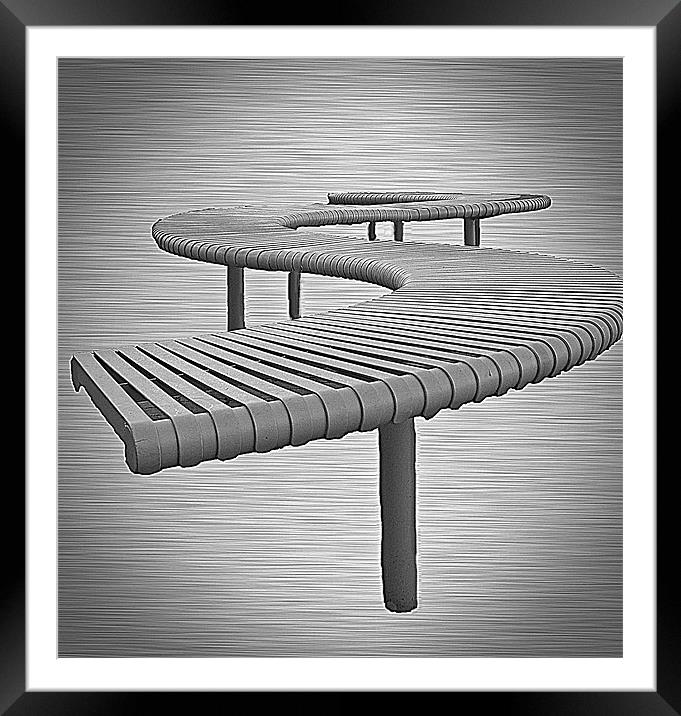 Bench...17th Feb 2011 Framed Mounted Print by Donna Collett