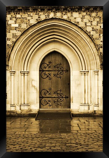 Door to The Great Hall... 22nd Feb 2011 Framed Print by Donna Collett