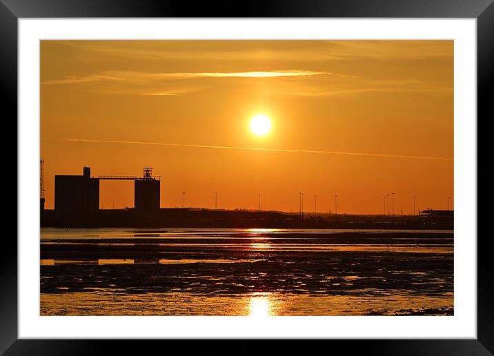 Sunset Framed Mounted Print by Donna Collett