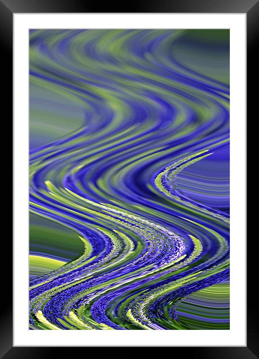 Wave Abstract Framed Mounted Print by Donna Collett