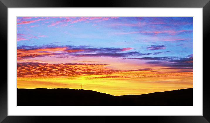 Croyde Bay Landscape Sunset Framed Mounted Print by Donna Collett