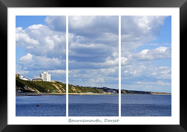 Bournemouth Triptych Framed Print by Donna Collett