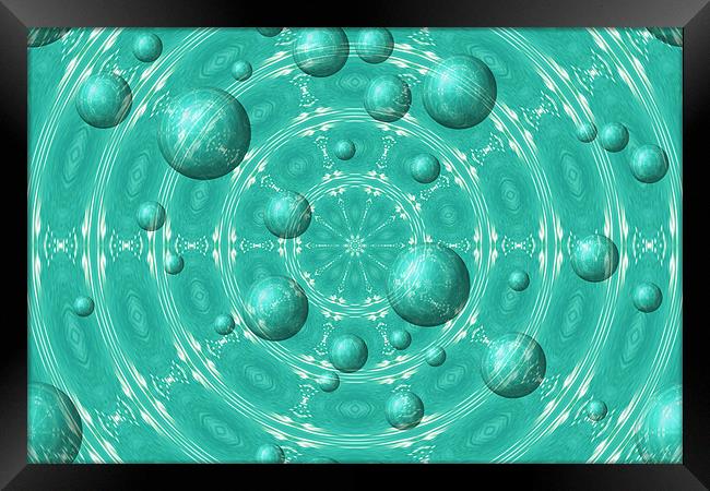 Bubble Abstract Framed Print by Donna Collett