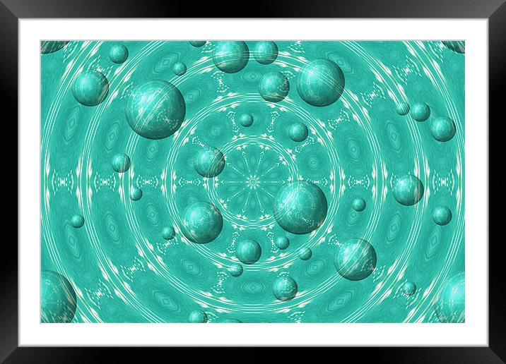 Bubble Abstract Framed Mounted Print by Donna Collett