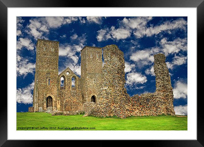 Reculver Castle - Kent Framed Mounted Print by Ian Jeffrey