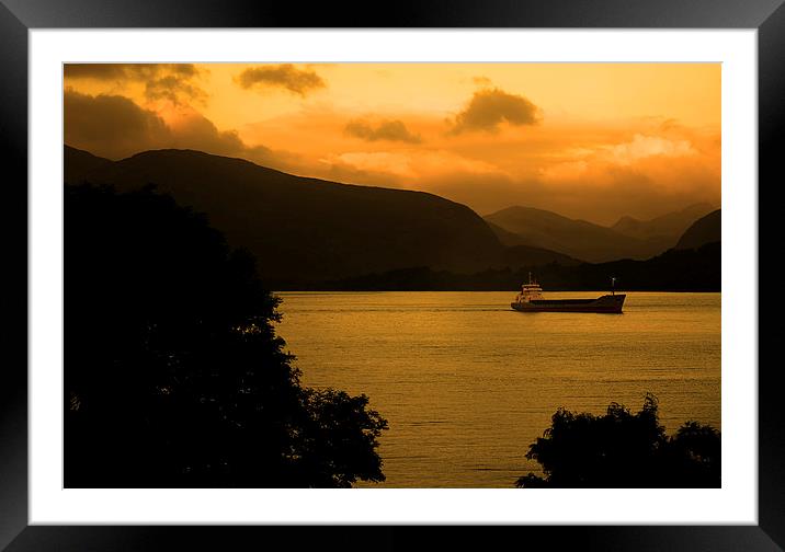 Loch Linnhe Sunrise, Framed Mounted Print by Ian Jeffrey