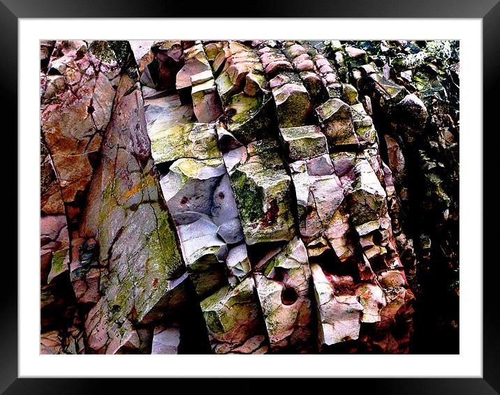 Coloured rocks Framed Mounted Print by Ian Jeffrey