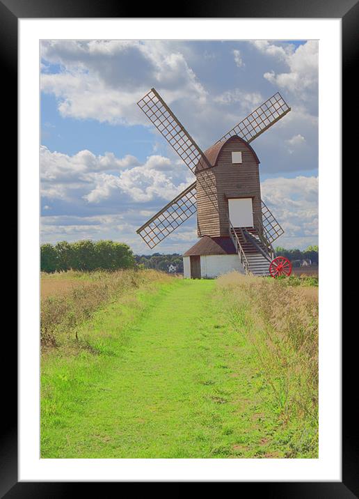 Windmill Framed Mounted Print by Ian Jeffrey
