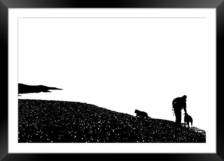 Walking The Dogs Framed Mounted Print by Ian Jeffrey