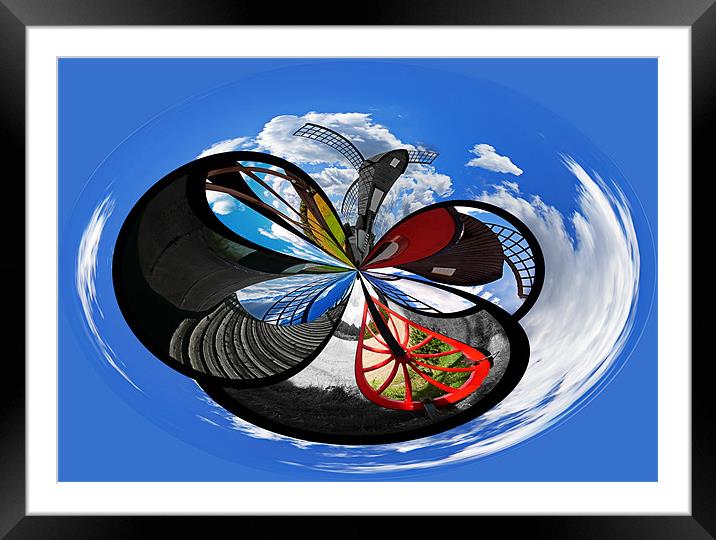 Windmill In The Sky Framed Mounted Print by Ian Jeffrey