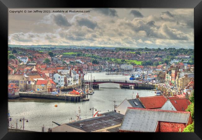 Whitby Harbour  Framed Print by Ian Jeffrey
