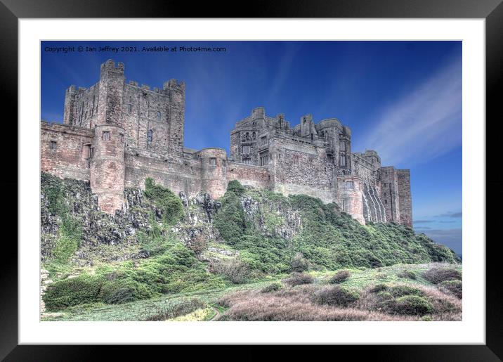 Bamburgh Castle Framed Mounted Print by Ian Jeffrey