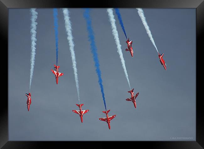 Red Arrows Framed Print by Nigel Coomber