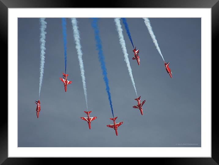 Red Arrows Framed Mounted Print by Nigel Coomber