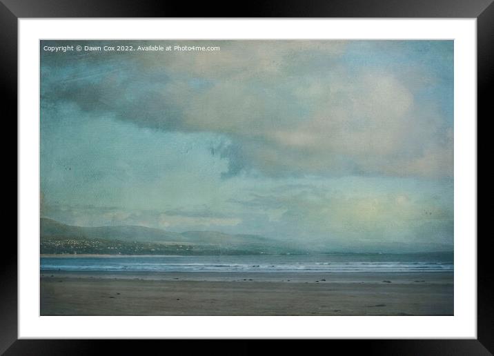 sea and sky Framed Mounted Print by Dawn Cox