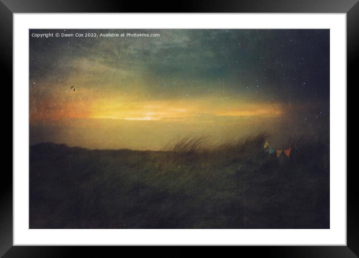 sunset in the dunes Framed Mounted Print by Dawn Cox