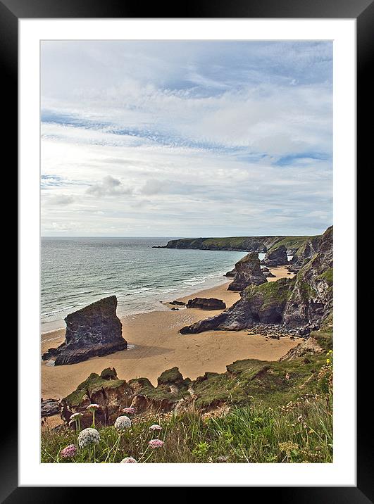 Bedruthan Steps, Cornwall Framed Mounted Print by Dawn Cox