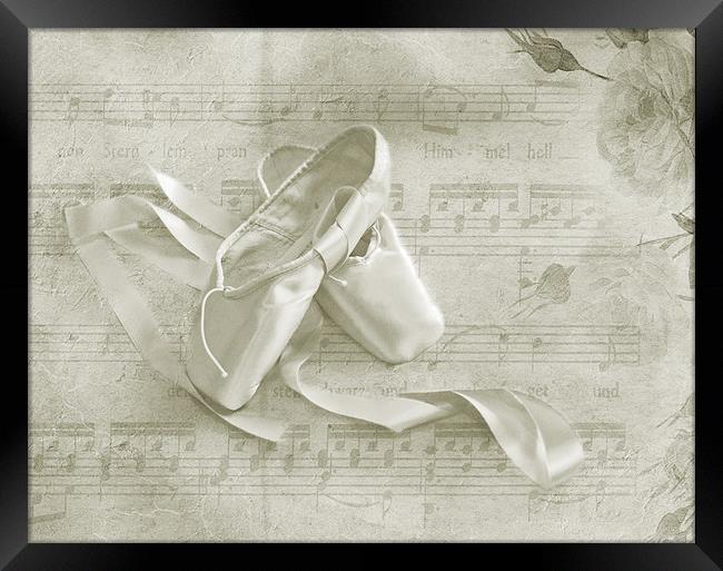 Ballet Shoes Framed Print by Dawn Cox