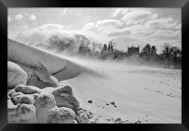Snow storm Framed Print by Dawn Cox