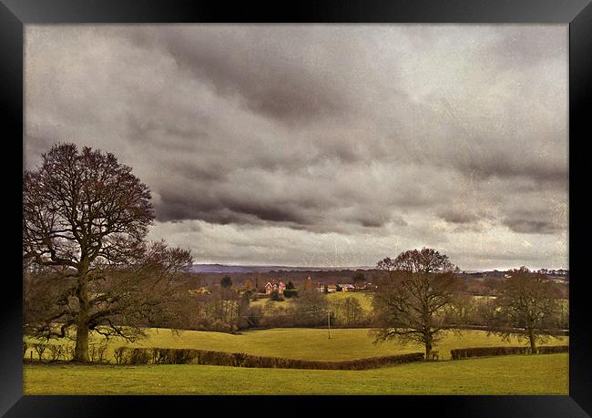 View across the Kent Weald Framed Print by Dawn Cox
