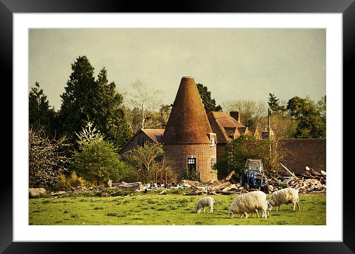 Oast house kent Framed Mounted Print by Dawn Cox