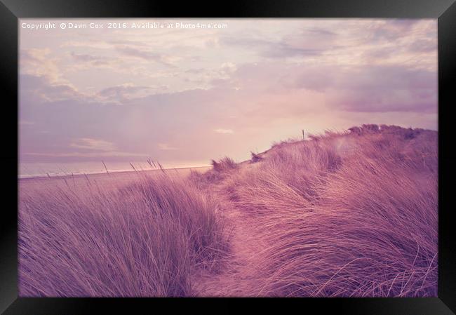 Winterton Beach Framed Print by Dawn Cox