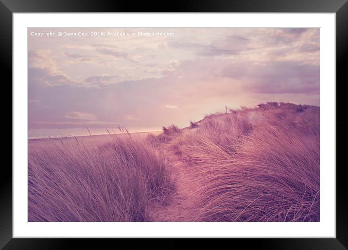 Winterton Beach Framed Mounted Print by Dawn Cox