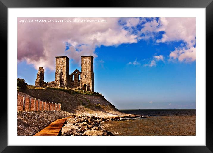Reculver Ruins Framed Mounted Print by Dawn Cox