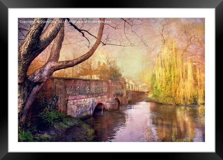 River Darenth, Kent Framed Mounted Print by Dawn Cox