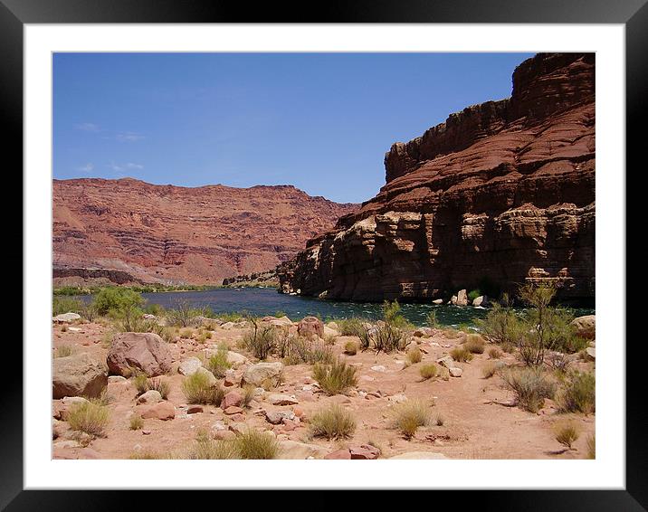 COLORADO RIVER Framed Mounted Print by Pauline Green