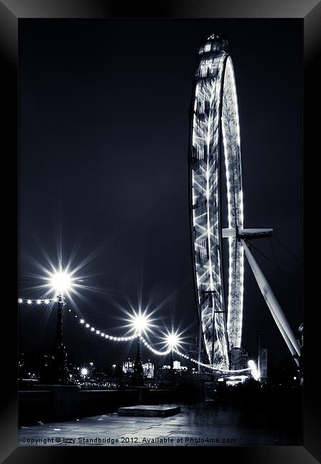 London Eye Night Shot Framed Print by Izzy Standbridge