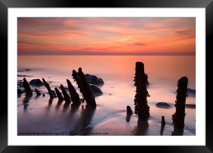 Posts at sunset Framed Mounted Print by Izzy Standbridge