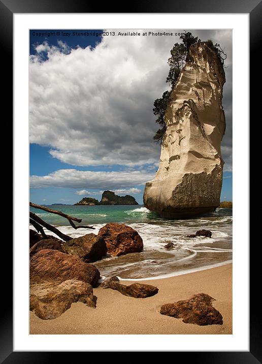 Cathedral Cove Beach, New Zealand Framed Mounted Print by Izzy Standbridge