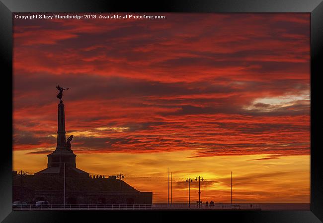 Aberystwyth War Memorial Amazing Sunset Framed Print by Izzy Standbridge