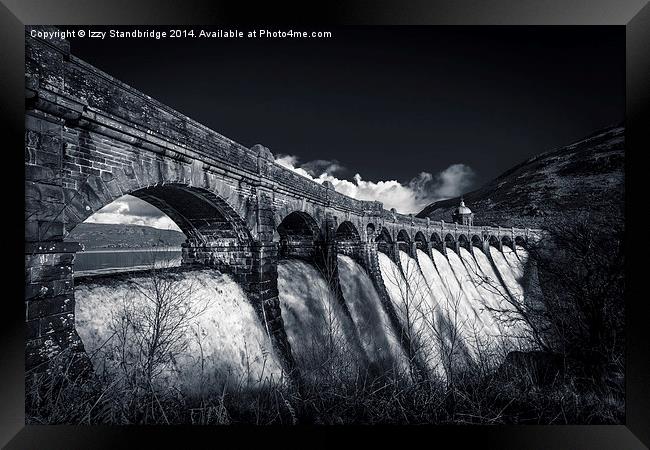 Elan Valley, Craig Goch dam, mono Framed Print by Izzy Standbridge