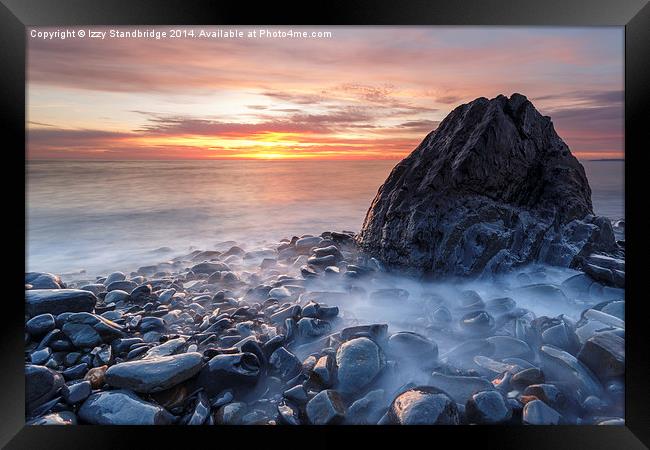 Aberystwyth rocky sunset Framed Print by Izzy Standbridge