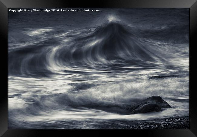  Wave abstract mono Framed Print by Izzy Standbridge