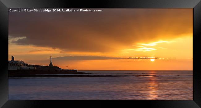  Aberystwyth winter sunset over smooth seas Framed Print by Izzy Standbridge